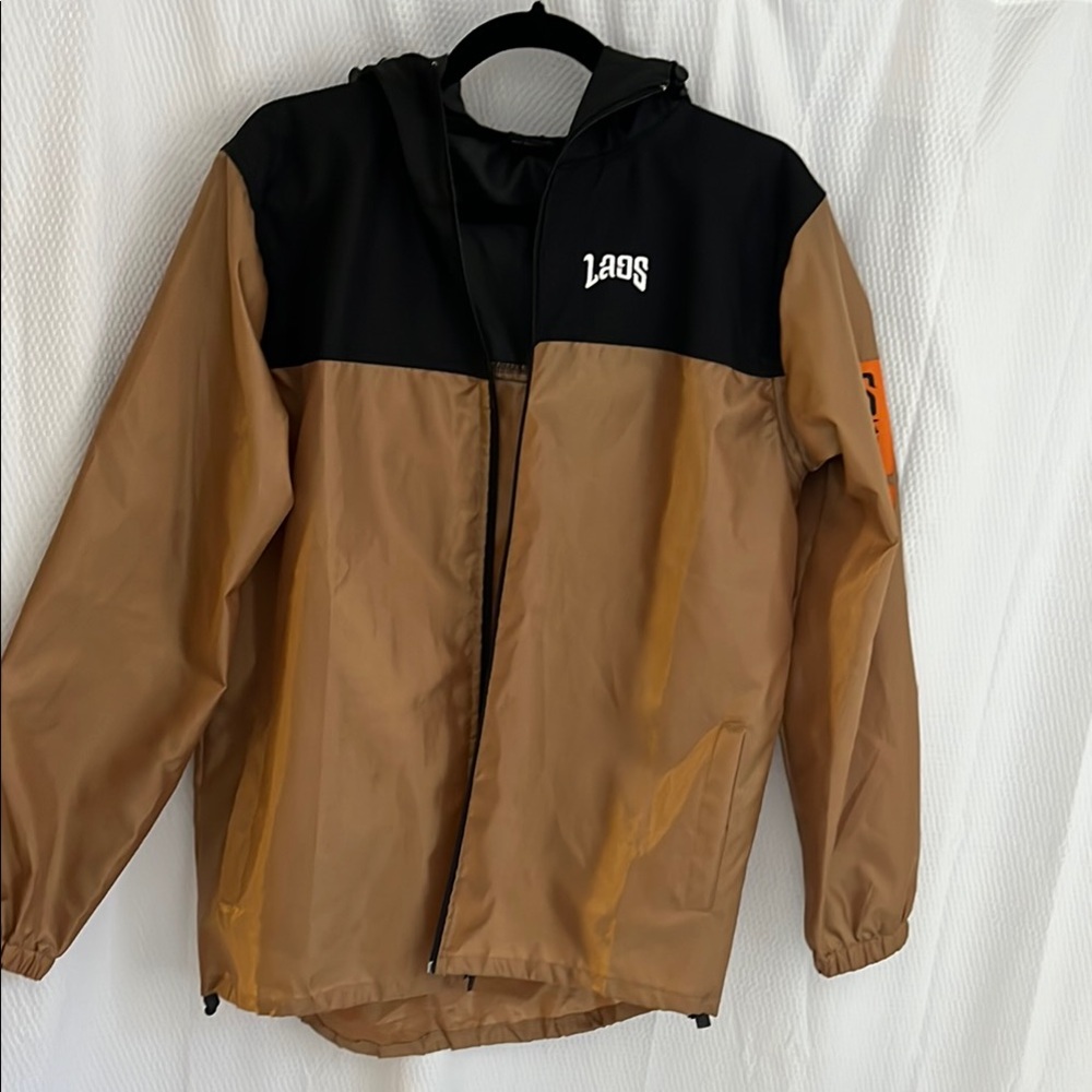 Brown and Black LAOS Windbreaker Jacket